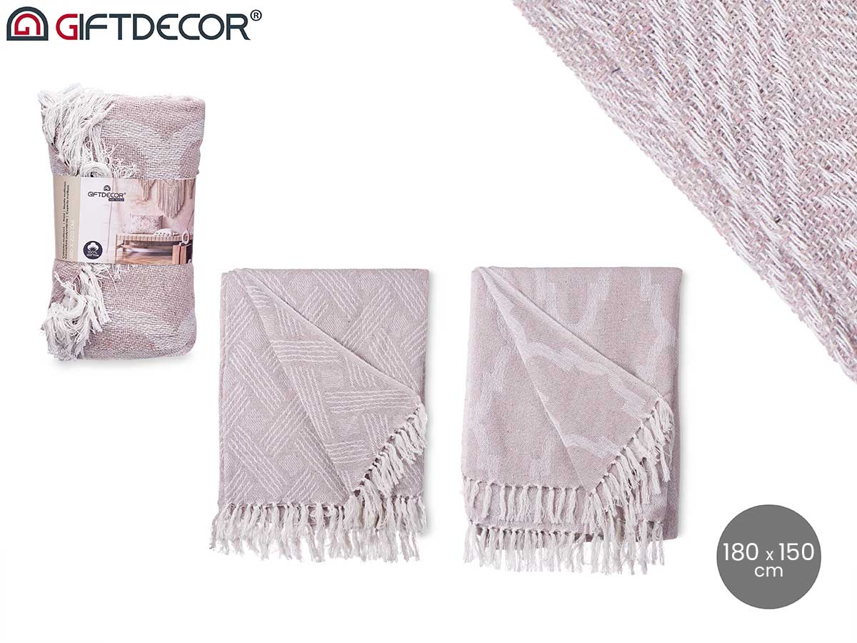 Multipurpose jacquard grey 180x220cm assort 2