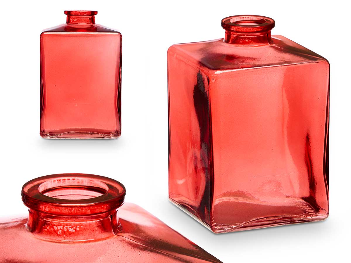 Square glass jar russet