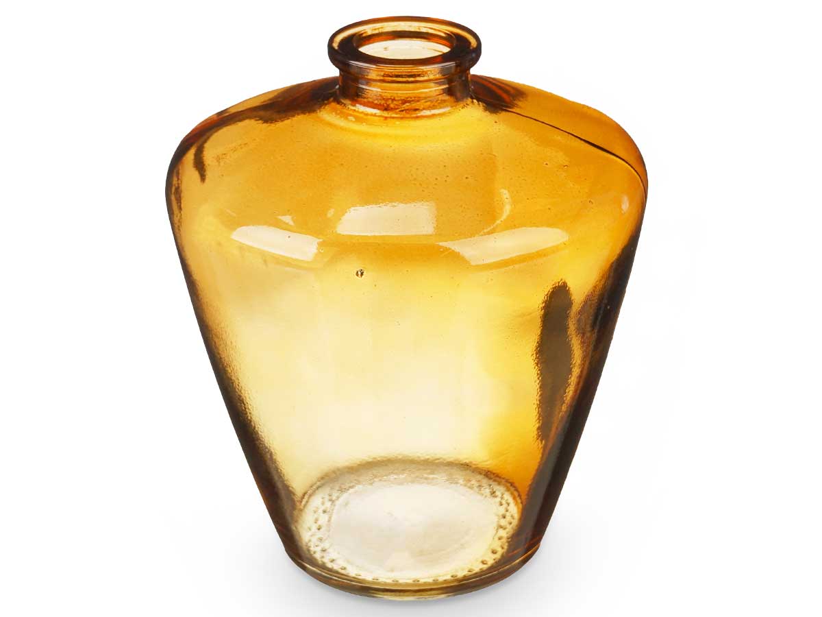 Bottiglia vetro rombi ambra - immagine 2