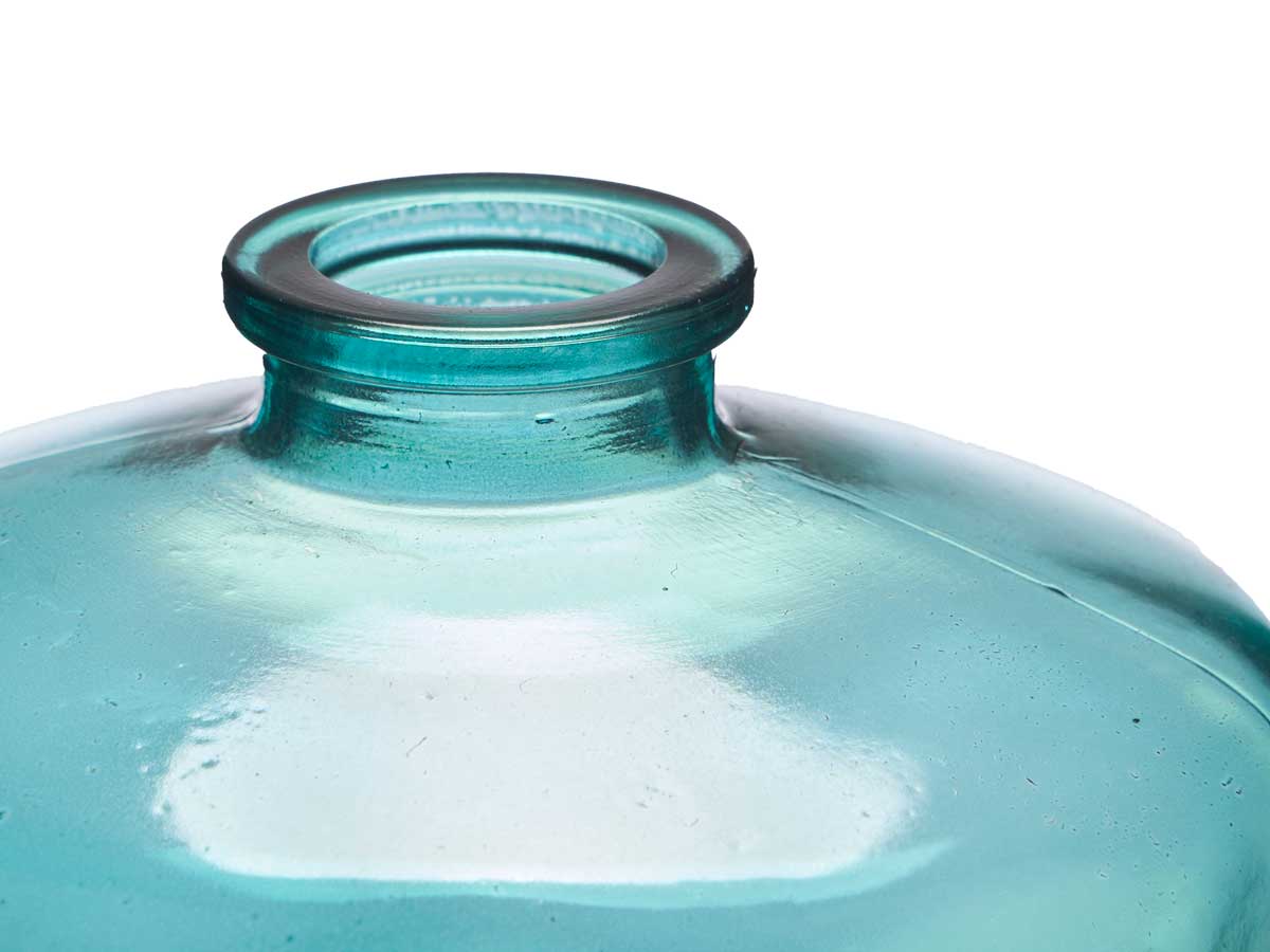 Bottiglia vetro rombi turchese - immagine 3