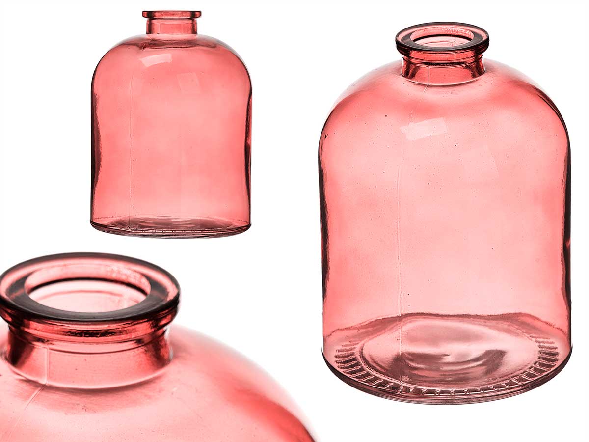 Round glass jar russet