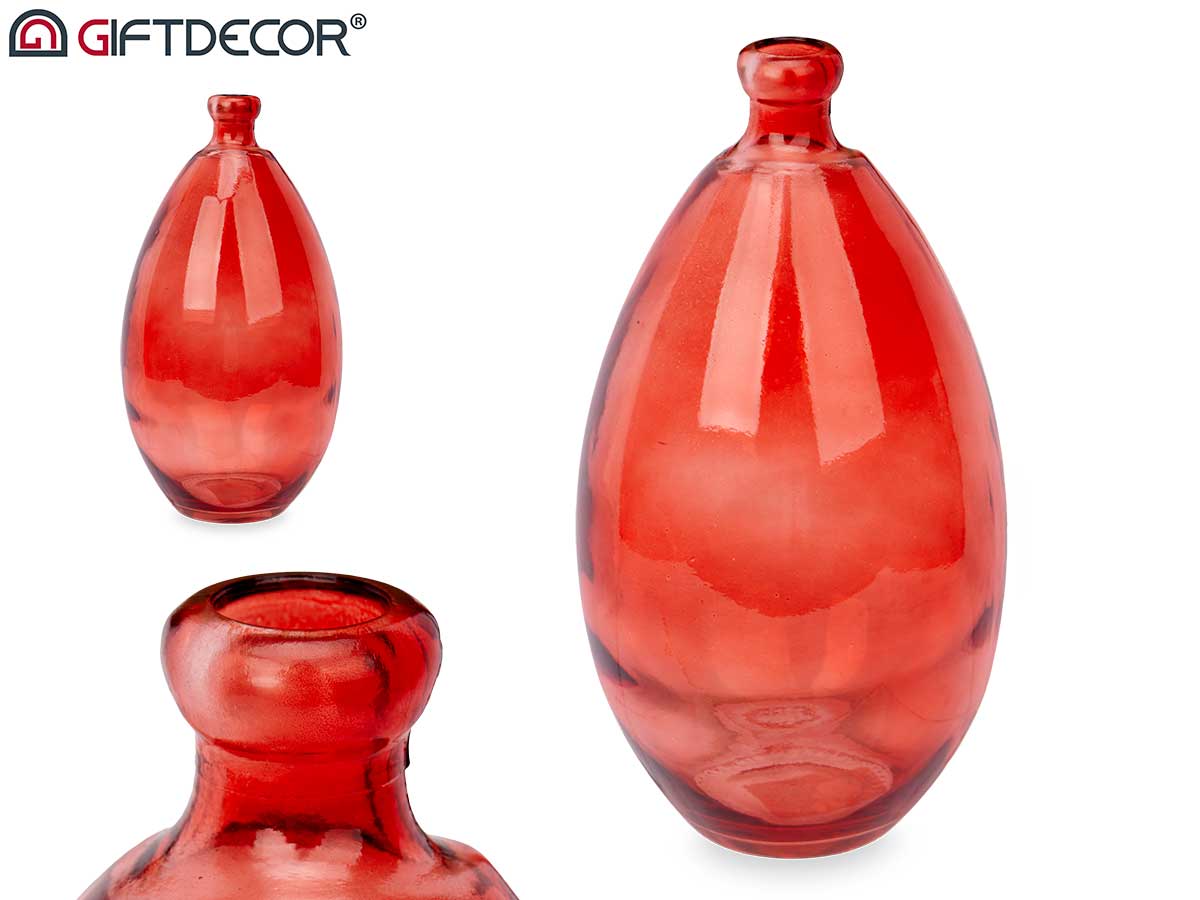 Bottiglia bombata irregolare color mattone