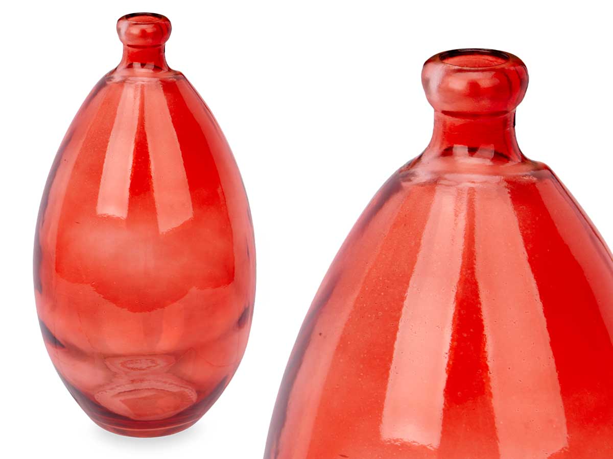 Bottiglia bombata irregolare color mattone - immagine 2