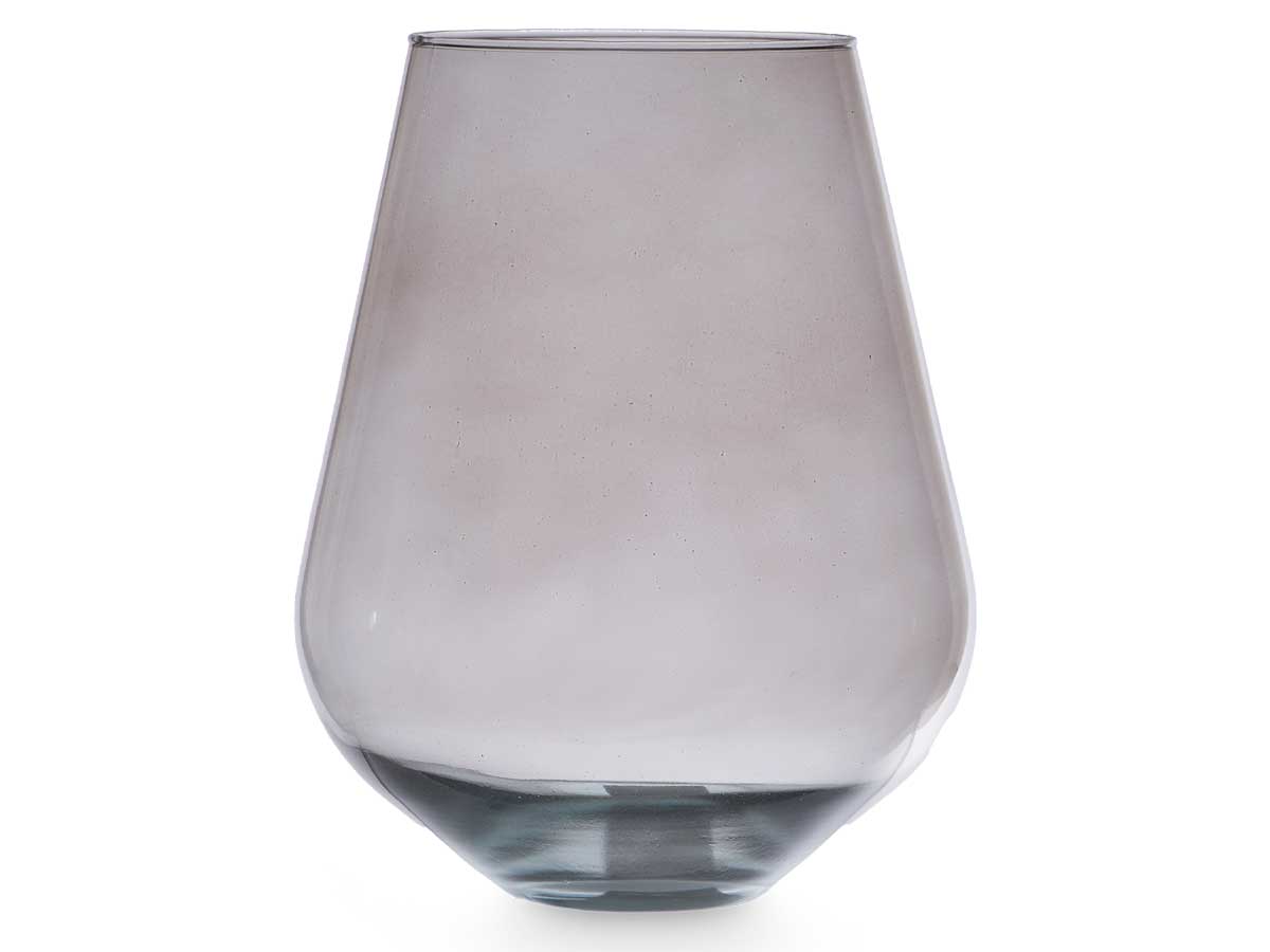 Vaso vetro forma bicchiere 28cm grigio - immagine 3
