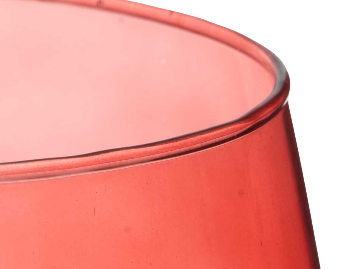 Vaso vetro forma bicchiere 28cm color mattone - immagine 4