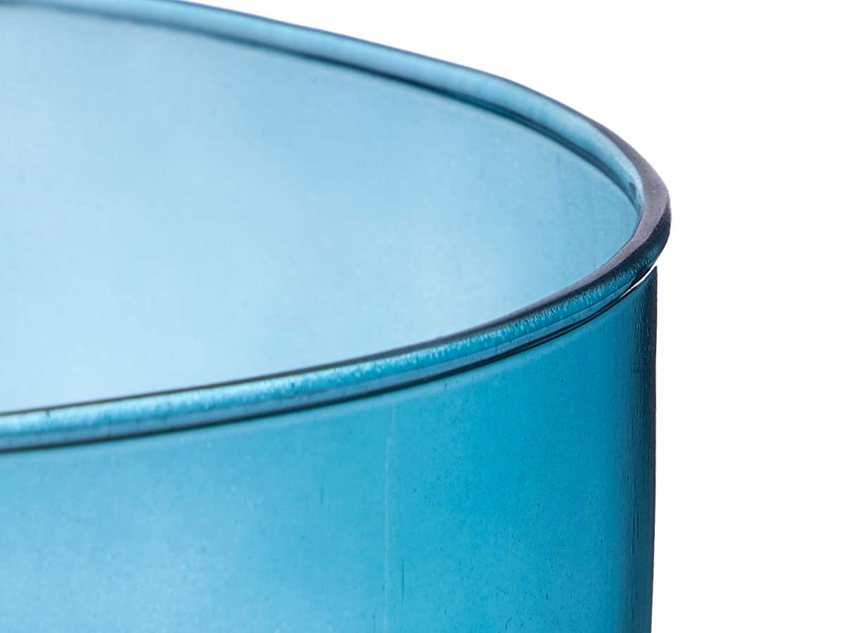 Jarron cristal cilindro 17cm diam x 30cm turquesa - Imagen 4