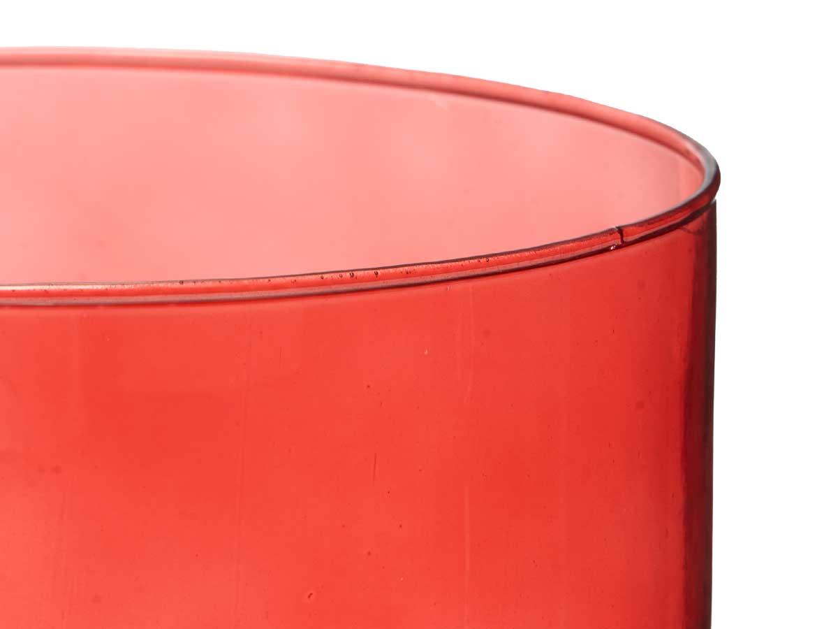 Vaso vetro cilindro 17cm diam x 30cm col. mattone - immagine 4