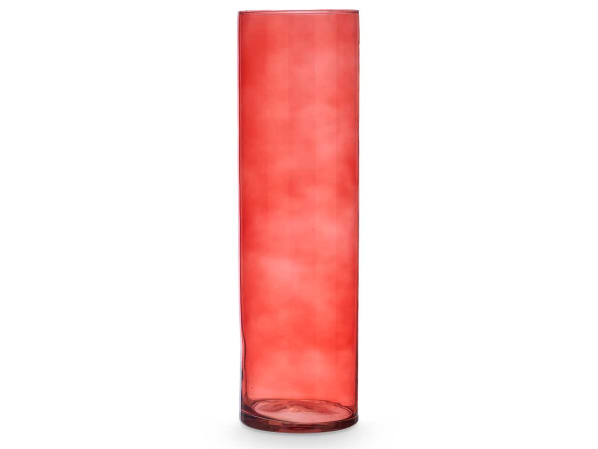 Jarron cristal cilindro 15cm diam x 50cm teja - Imagen 3