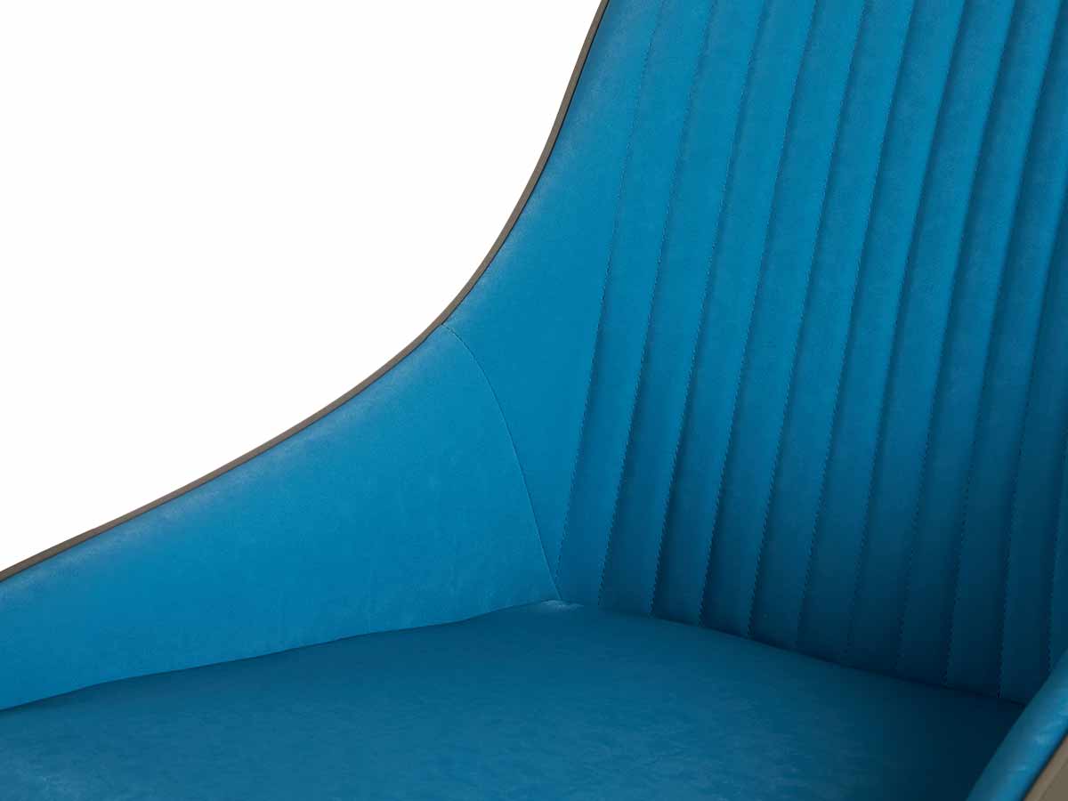 Poltrona blu rinforzo a raggi con bordo grigio - immagine 3