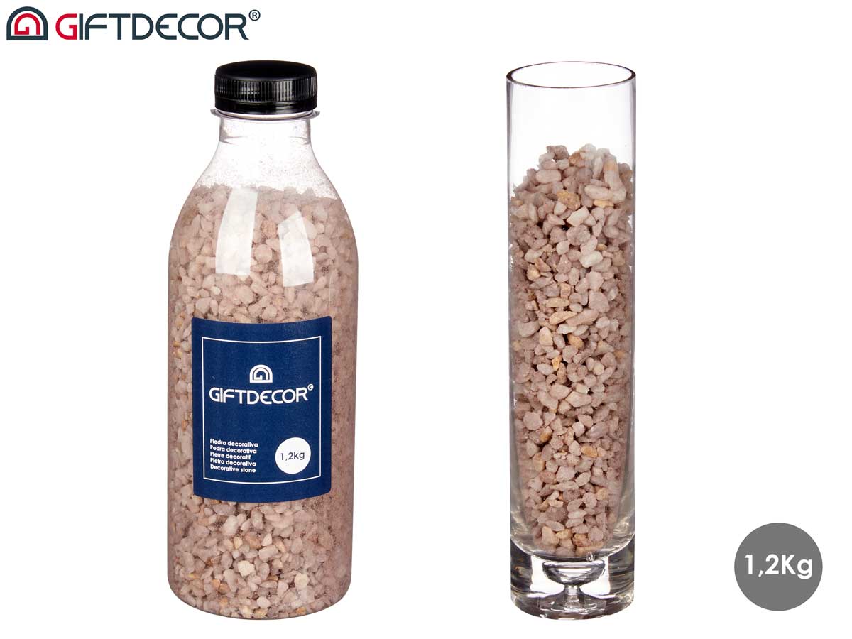 Pot de pierre décoratif 1,2kg brun