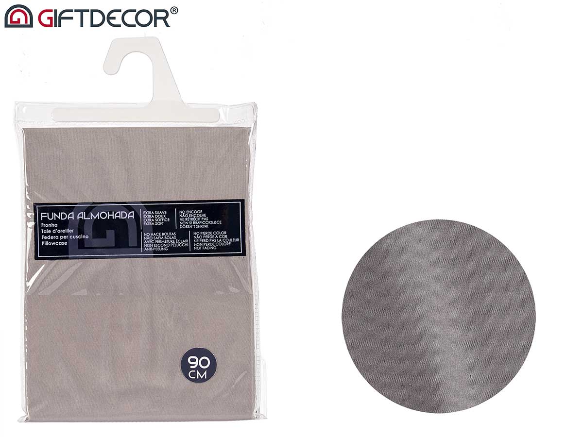 Taie d oreiller 90cm couleur anthracite