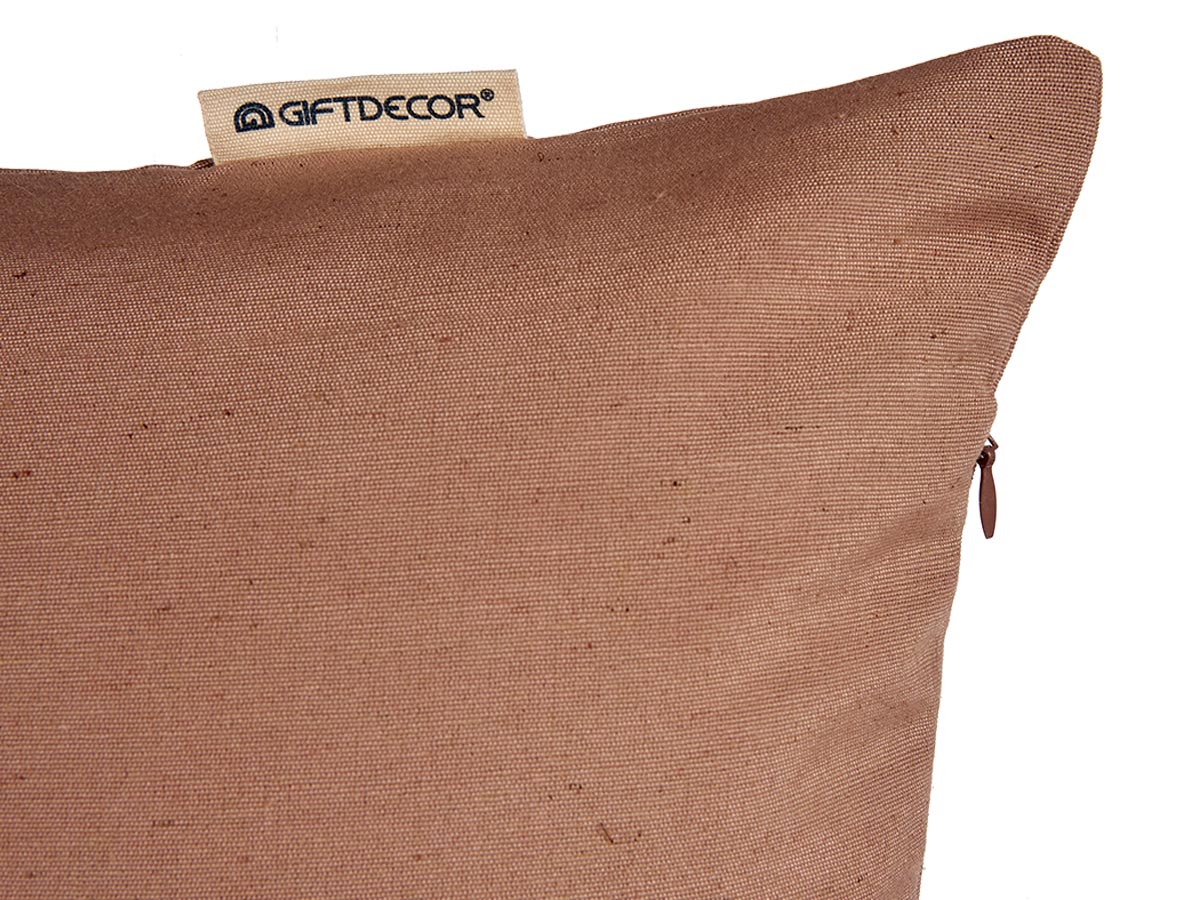 45x45cm pillow case with zip brown - Image 5
