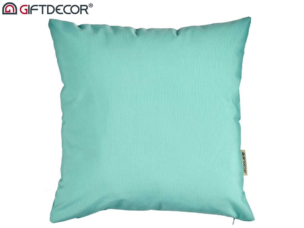 45x45cm pillow case with zip turquoise - Image 2