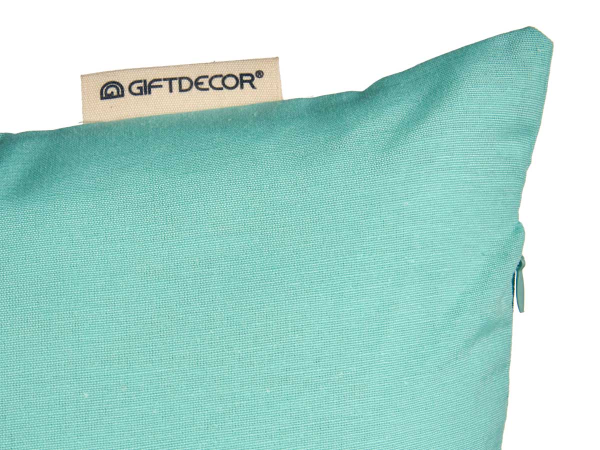 45x45cm pillow case with zip turquoise - Image 5