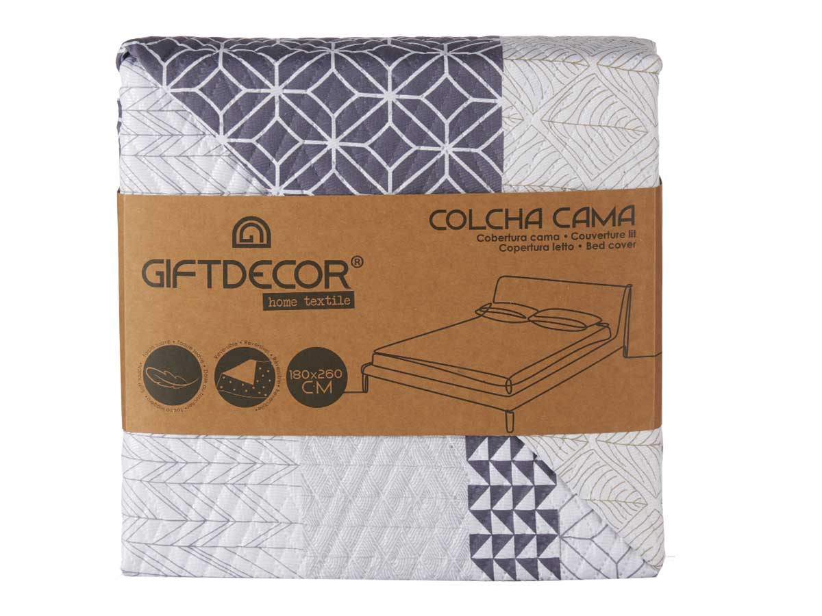 180x260 hexagons reversible bedspread - Image 3