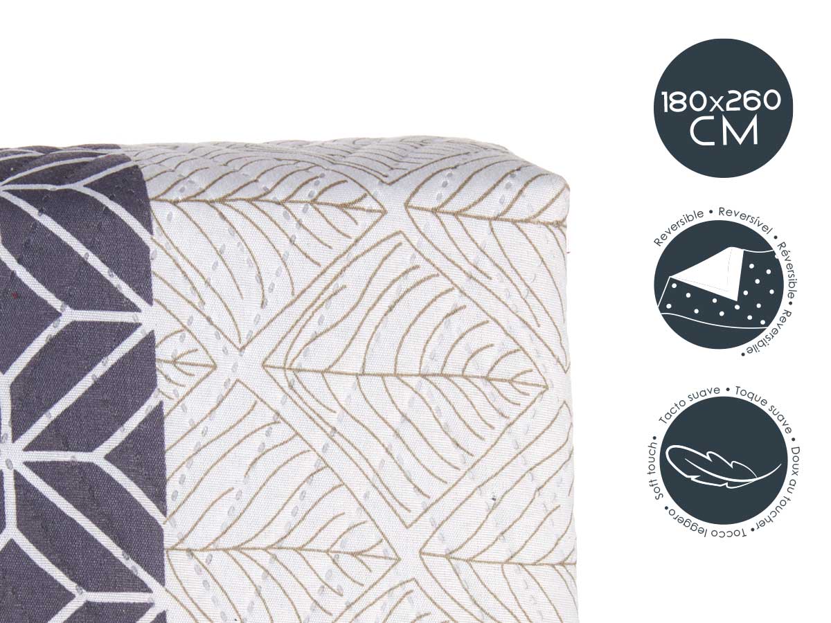 180x260 hexagons reversible bedspread - Image 4