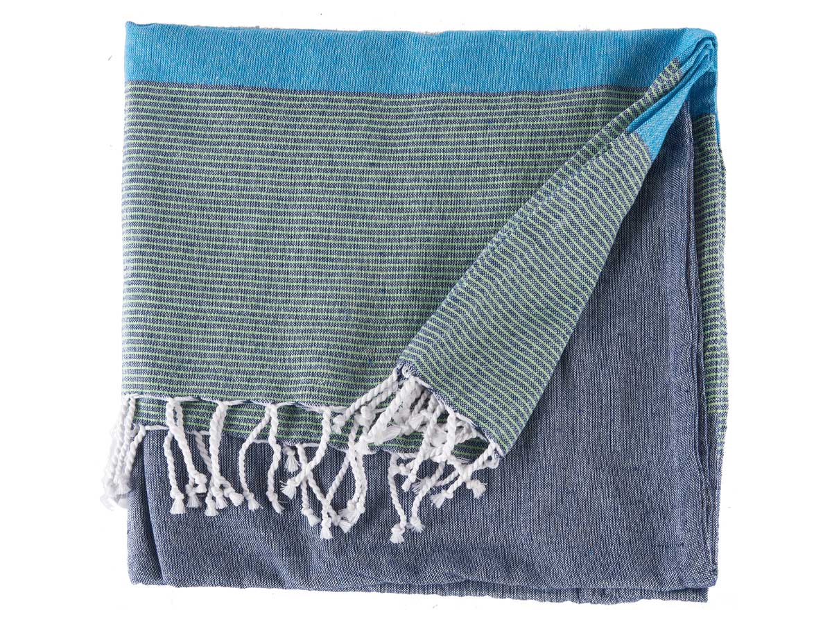 160x200cm multi blue stripe multi-purpose - Image 2