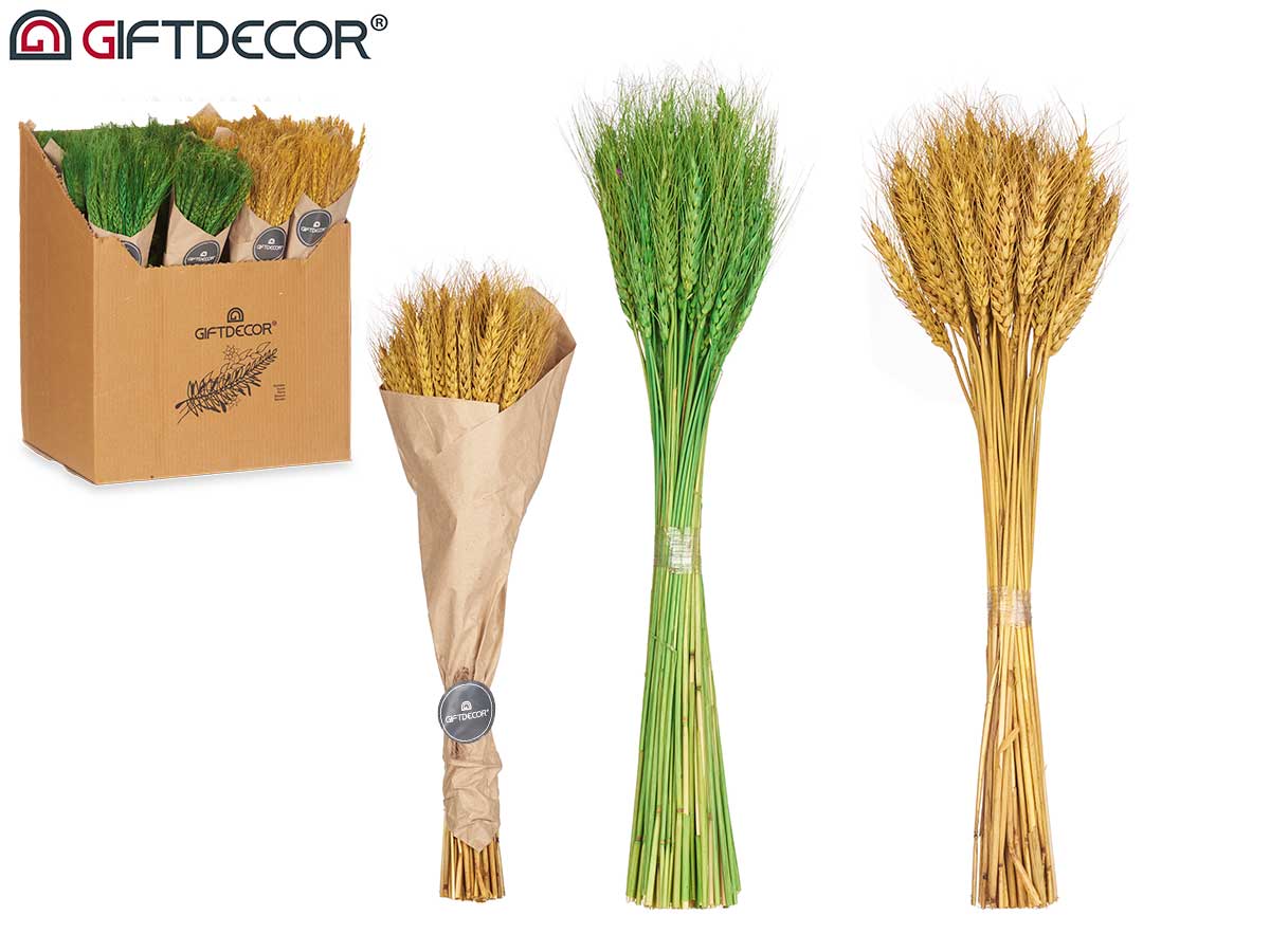 Bouquet épi 2 couleurs assort jaune vert