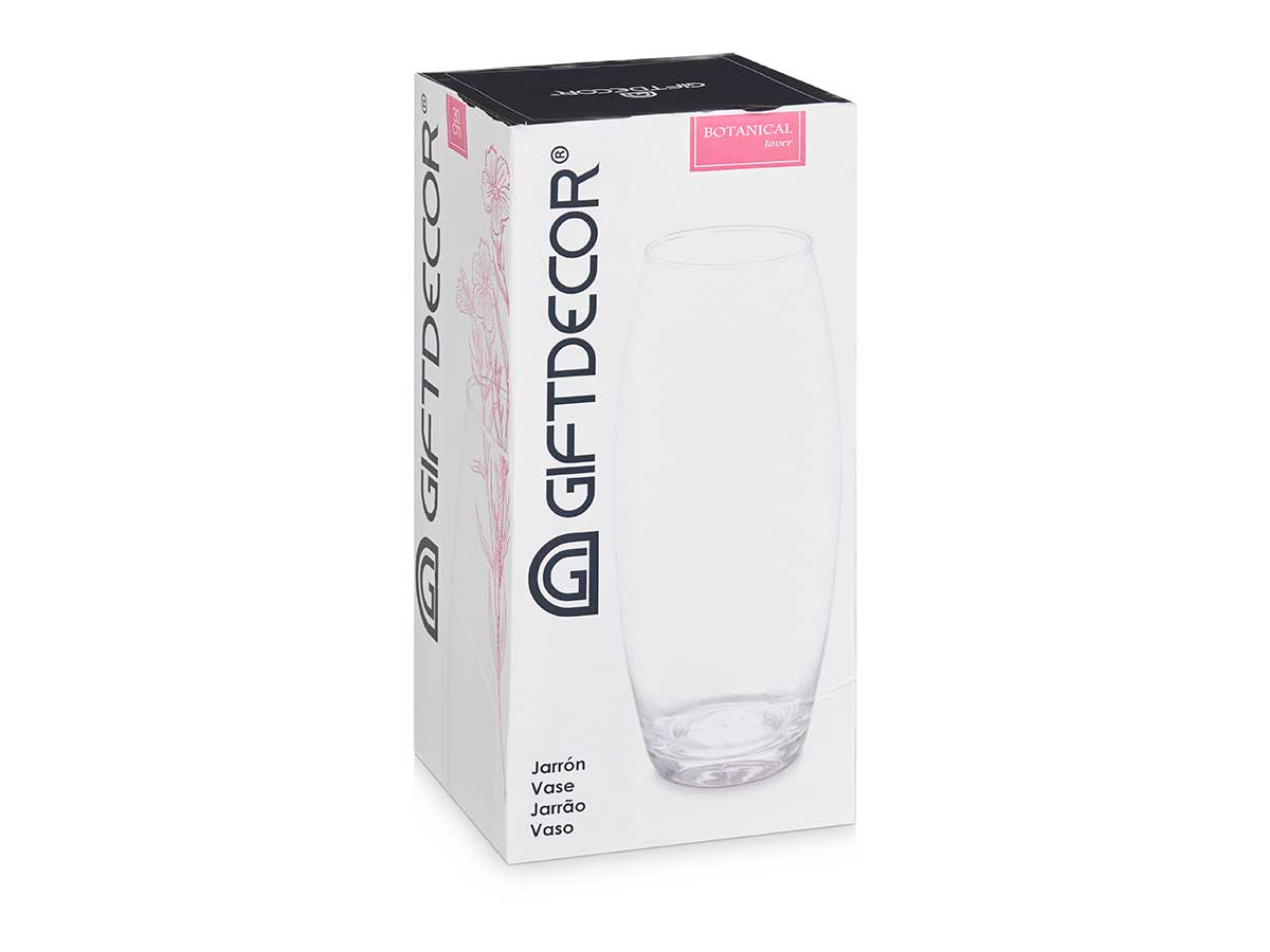 Jarron cristal abombado 30cm - Imagen 3