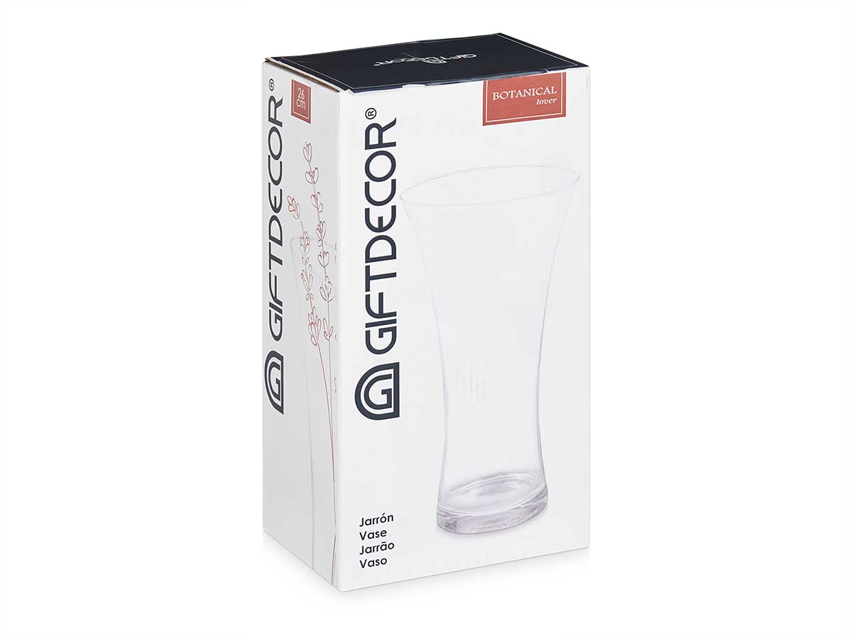 Jarron cristal boca ancha 37cm - Imagen 3