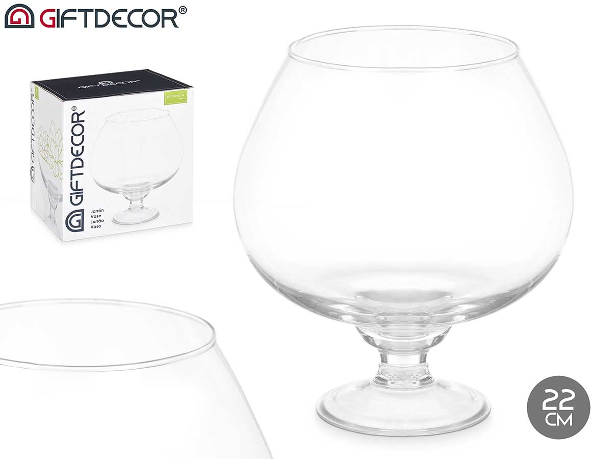 Jarron cristal copa balon 22cm