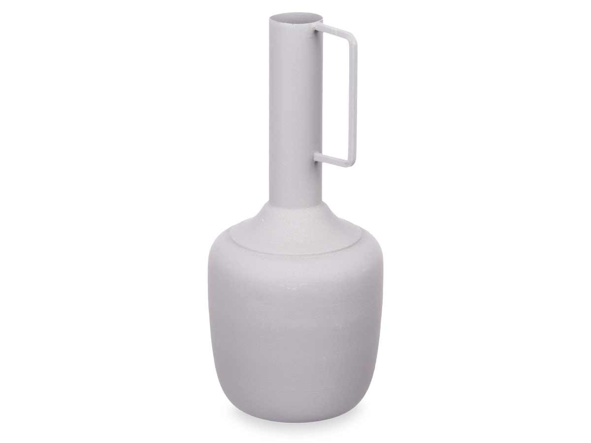 Vase acier anse rectangulaire gris pastel – Image 2
