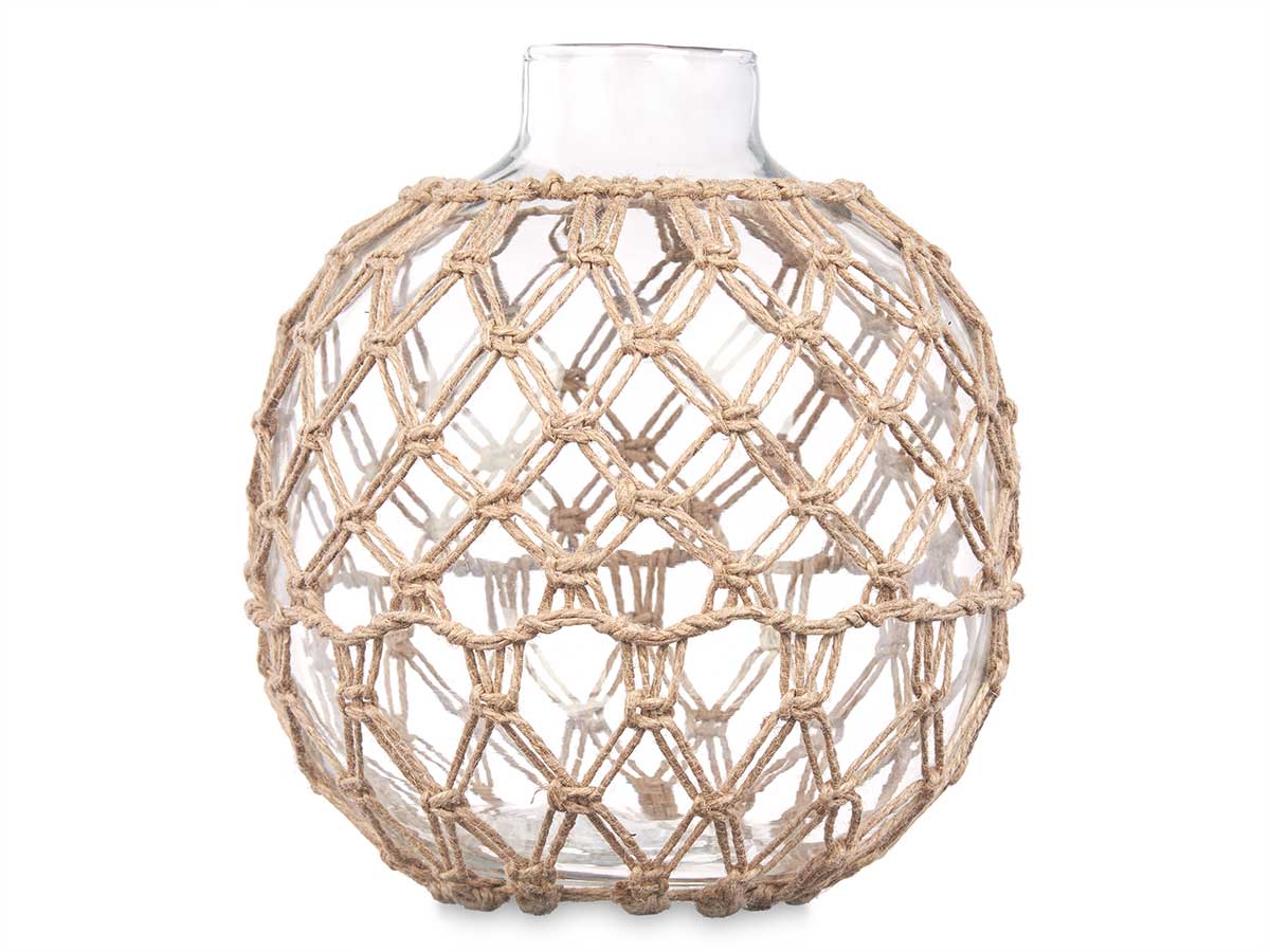 Sfera vetro corda naturale grd - immagine 2