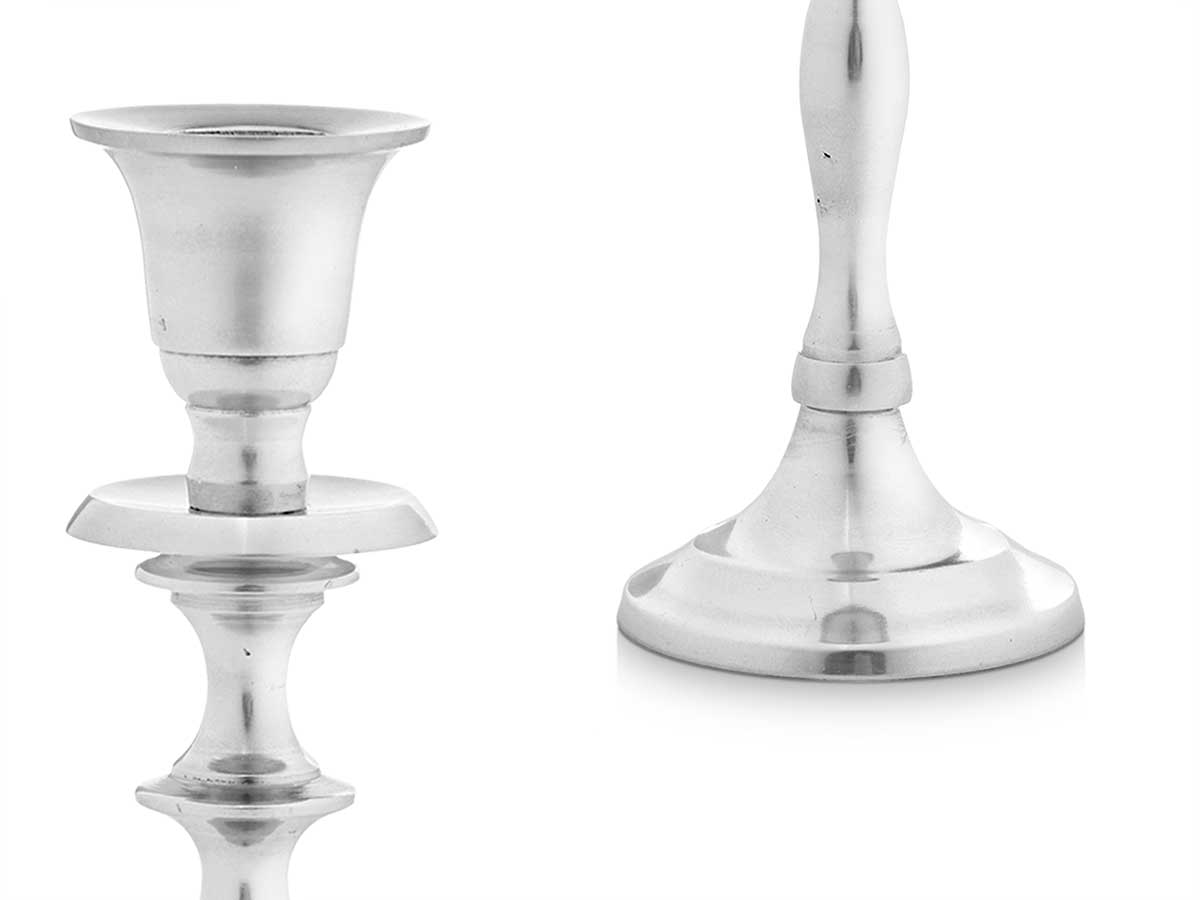 Castiçal medio prateado 20cm - Image 3