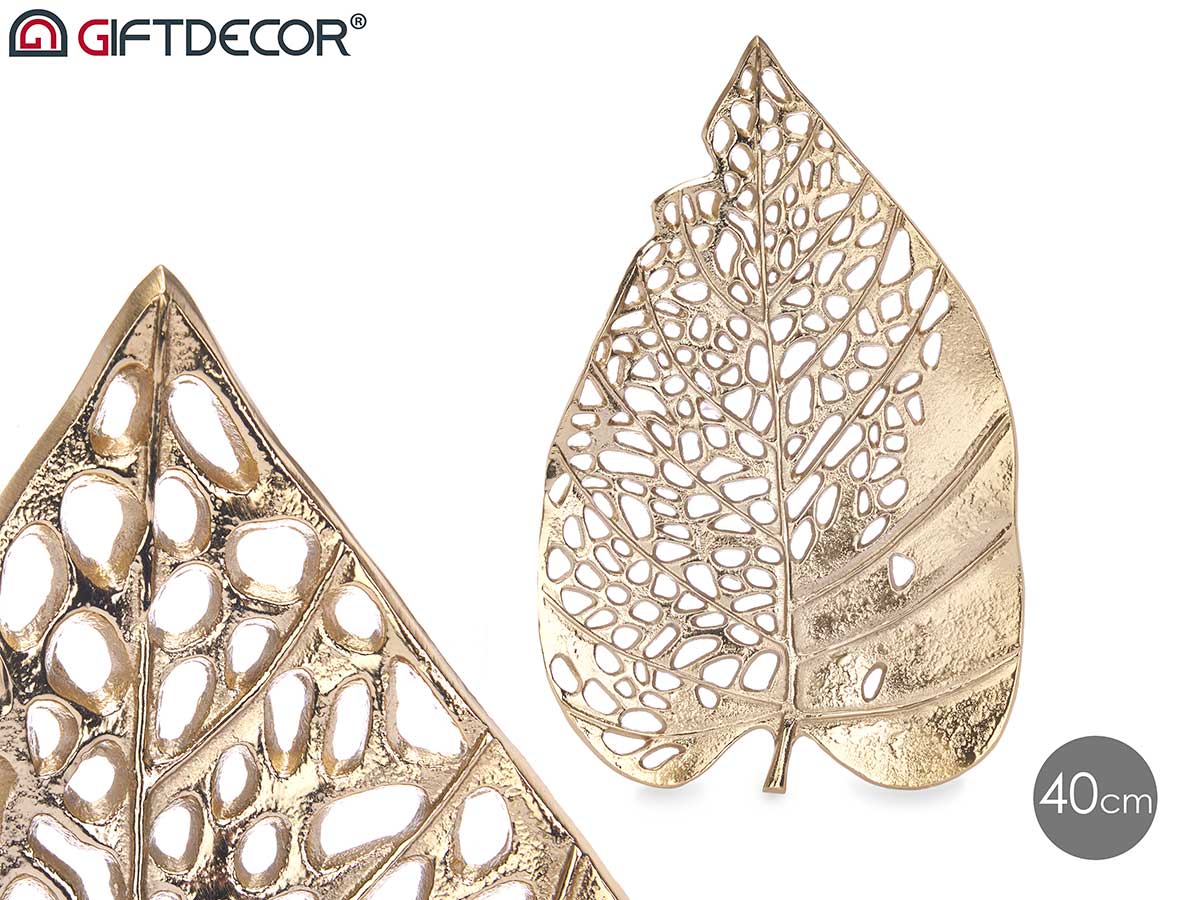 Foglia metallo grande oro decorazione
