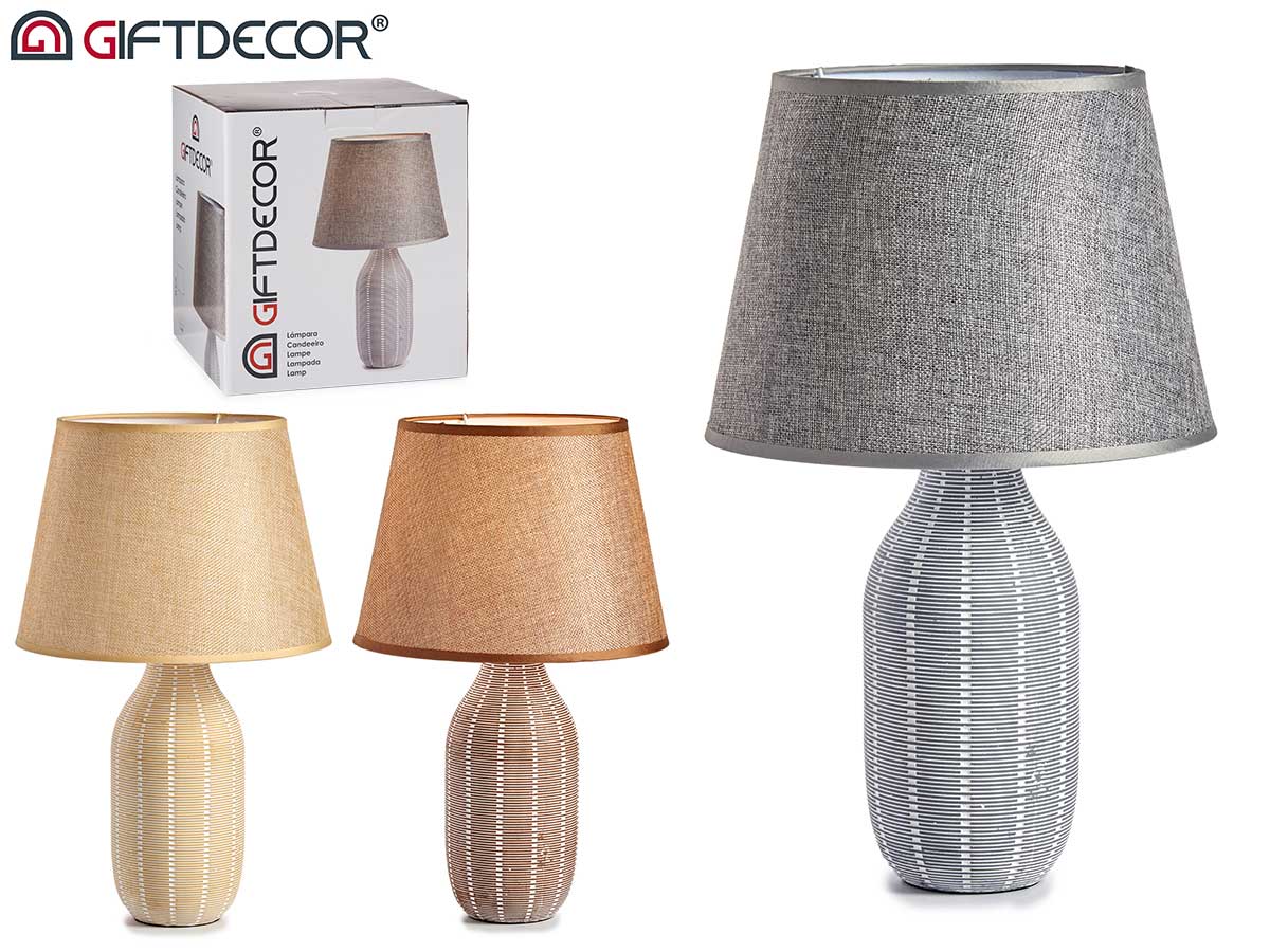Lampade ceramica strisce grande assort 3