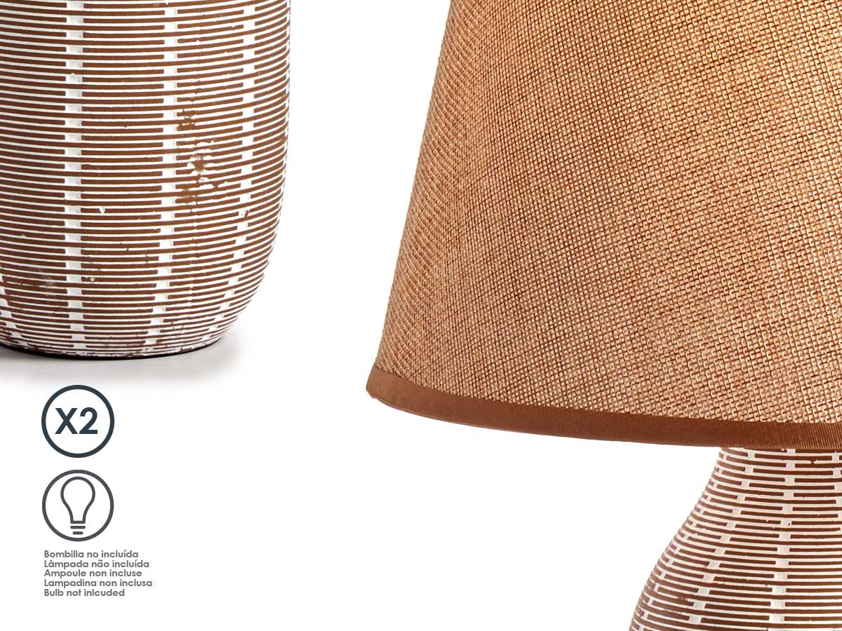 Lampade ceramica strisce grande assort 3 - immagine 4