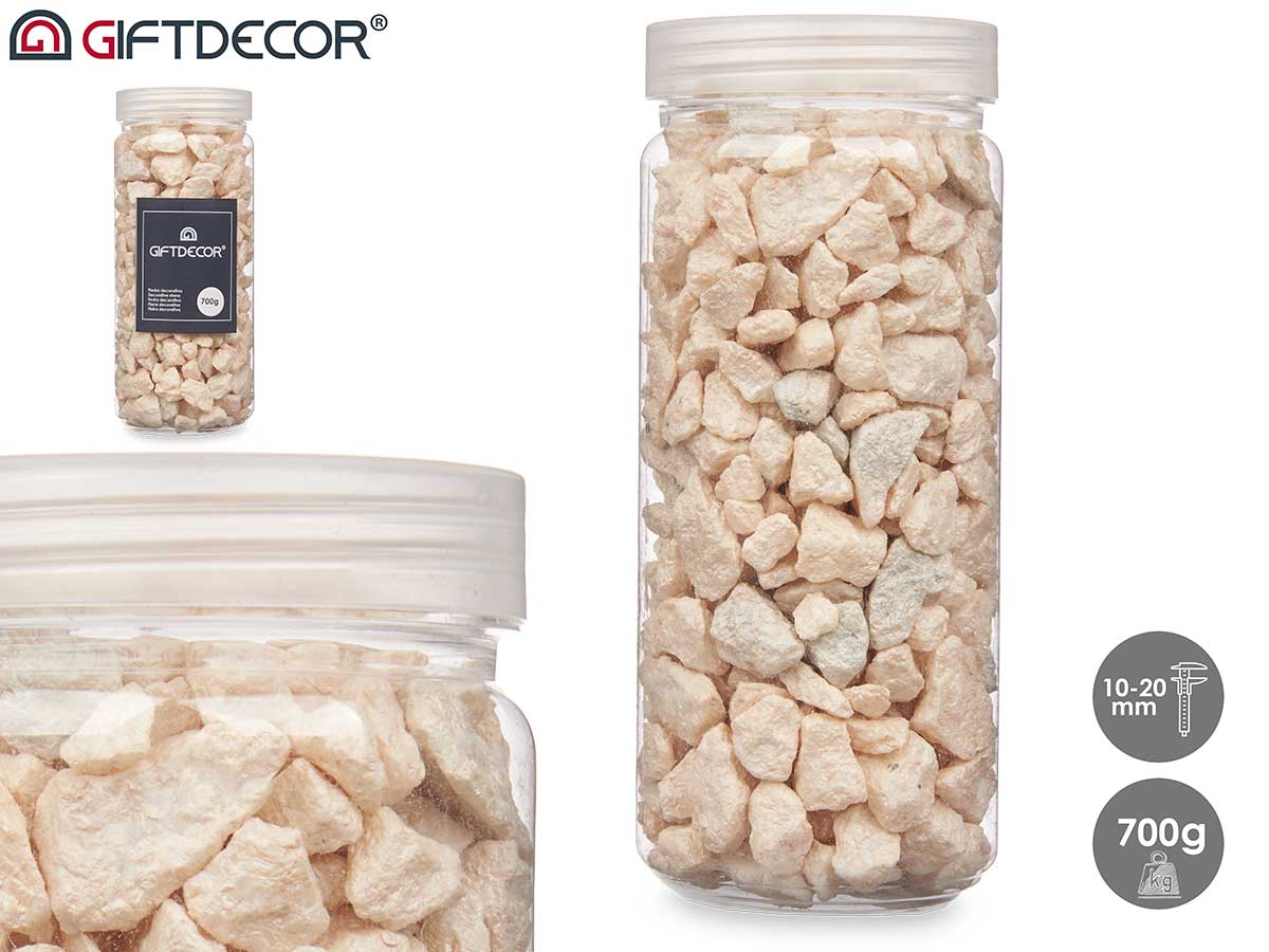 10 20 mm metallized stone jar 700g cream colour