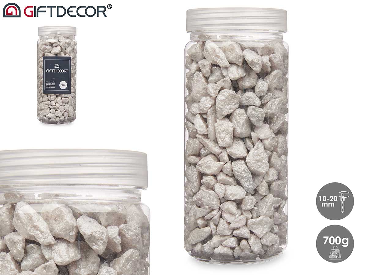 10 20 mm metallized stone jar 700g grey