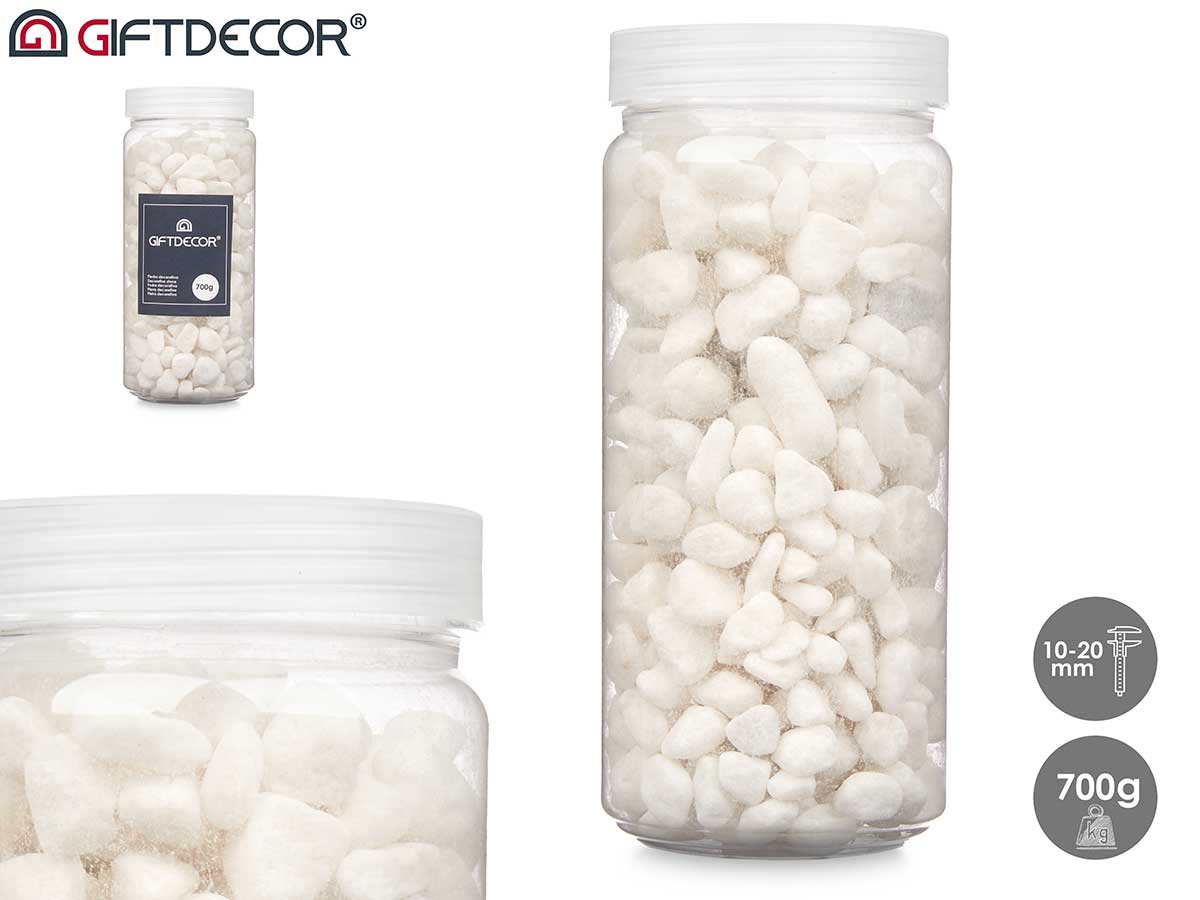 Barattolo pietra 8 15 mm 700g bianco