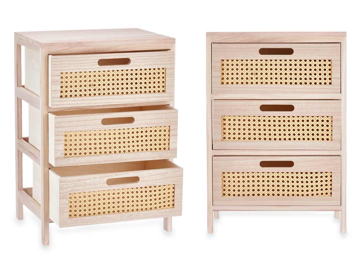 Commode en rotin 3 tiroirs large – Image 3