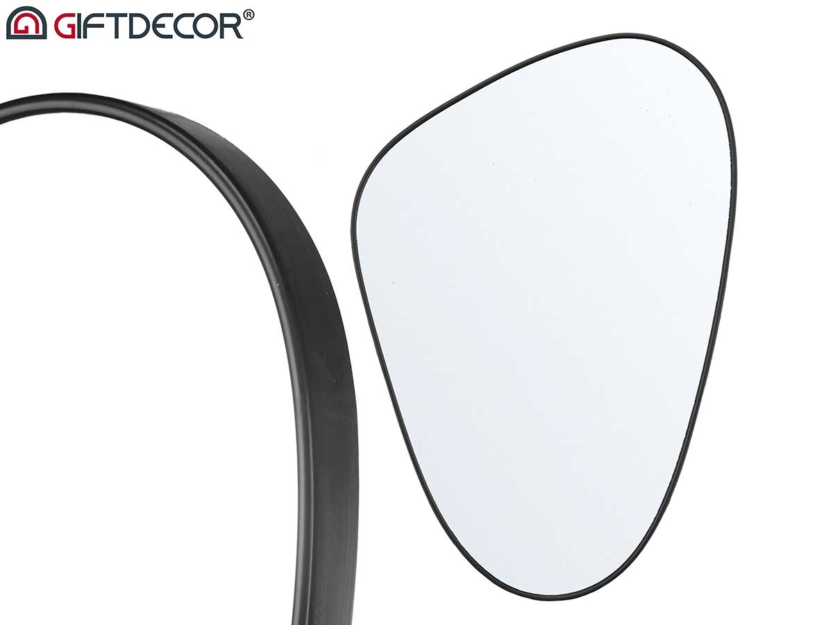 Irregular plastic mirror 40x60cm black