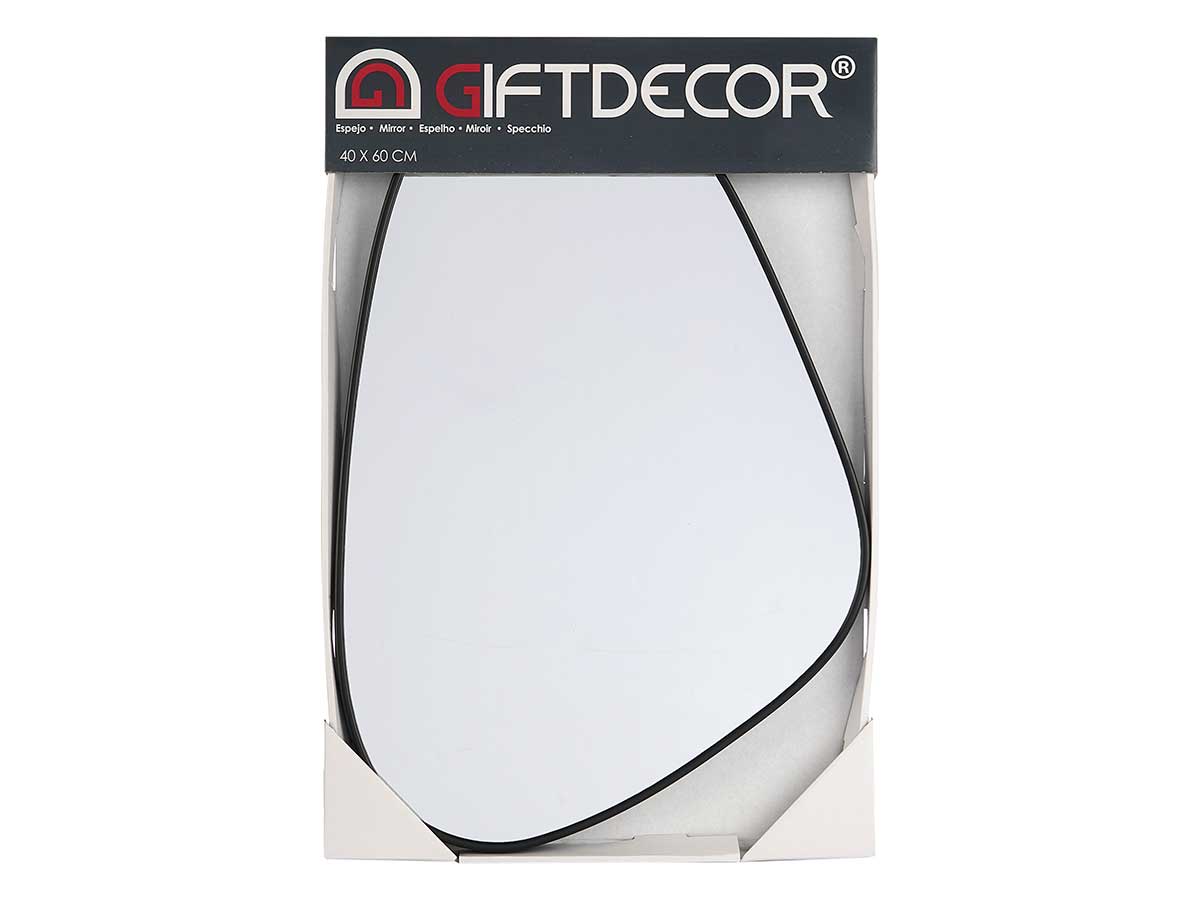 Irregular plastic mirror 40x60cm black - Image 2