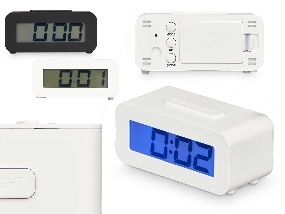 Orologio sveglia digitale ass 2 colori