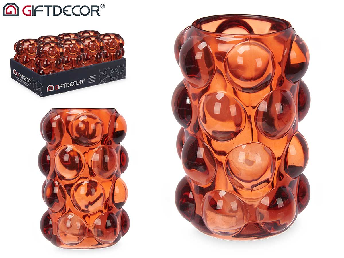 Bougeoir boule grand couleur tuile