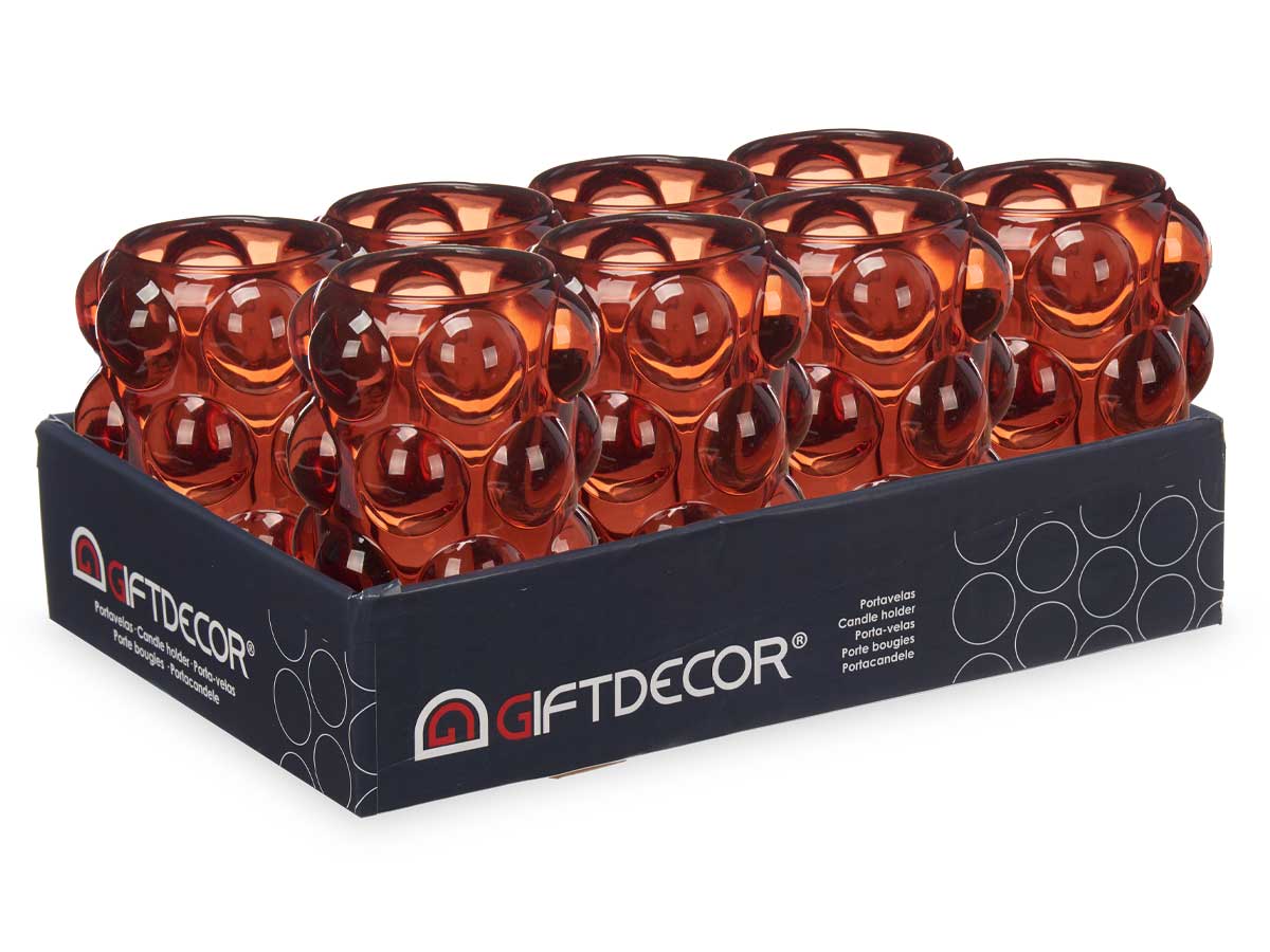 Bougeoir boule grand couleur tuile – Image 3