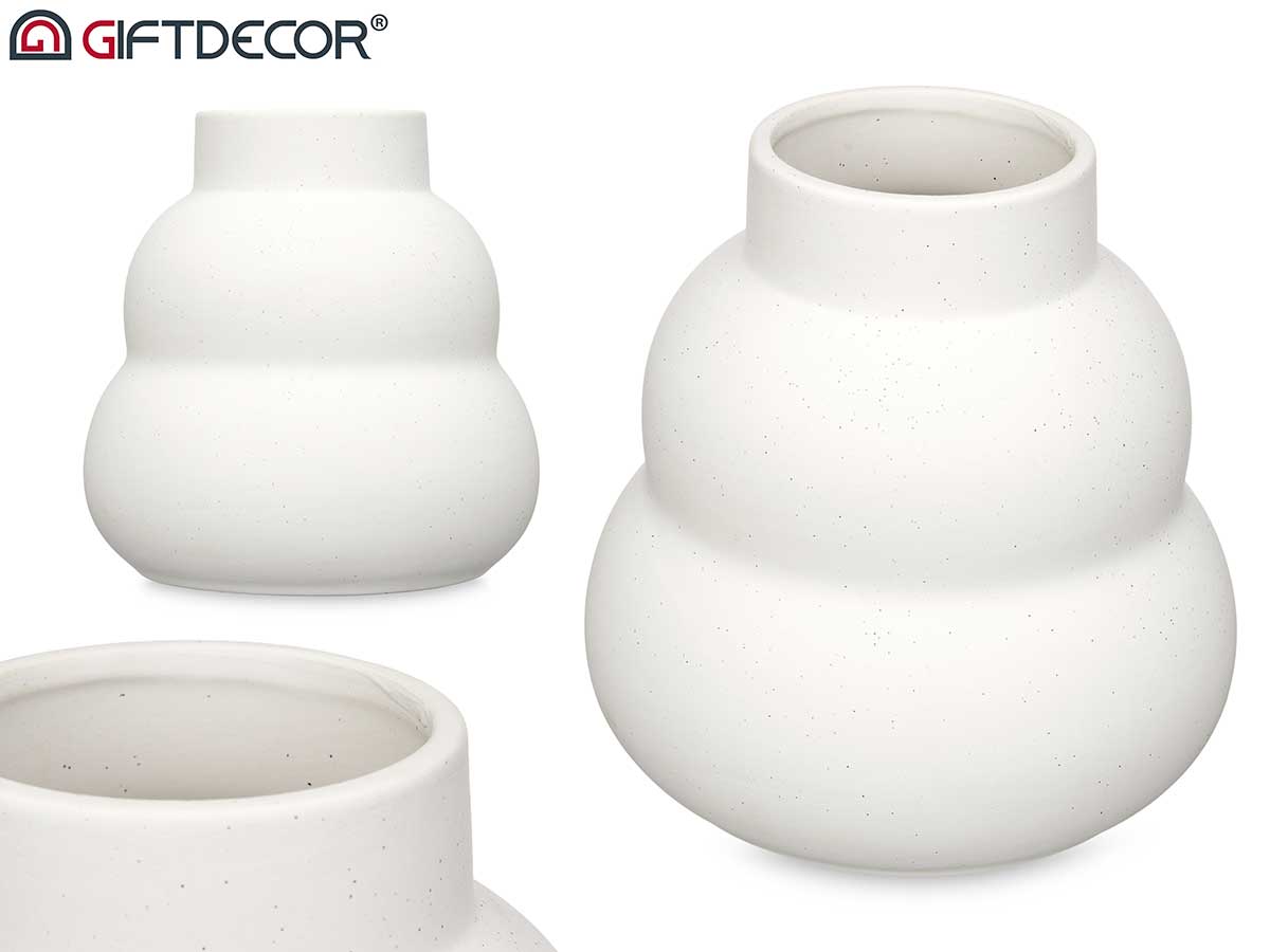 Vase large onde blanc