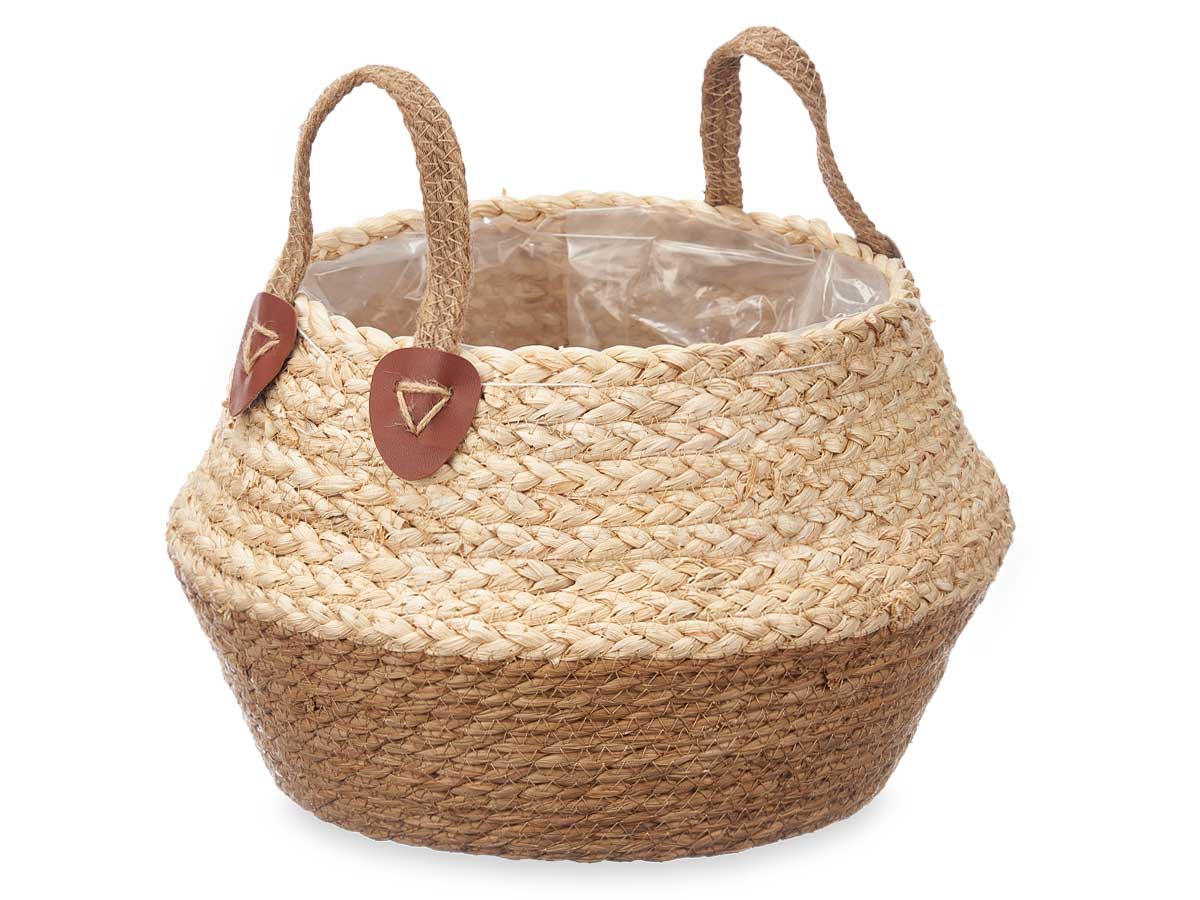 Cesto dobrável com pegas de esparto misto 24cm - Image 2