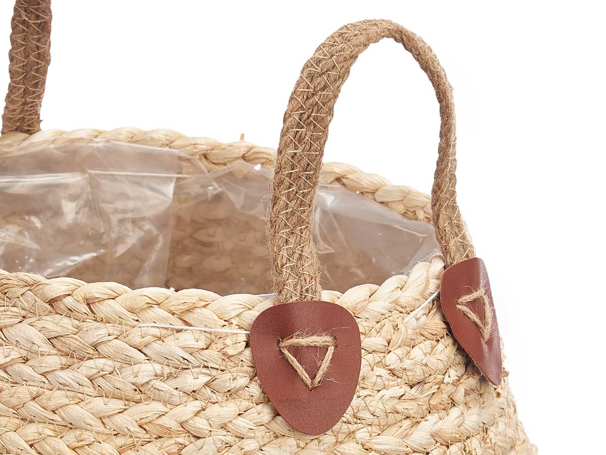 Cesto dobrável com pegas de esparto misto 24cm - Image 3