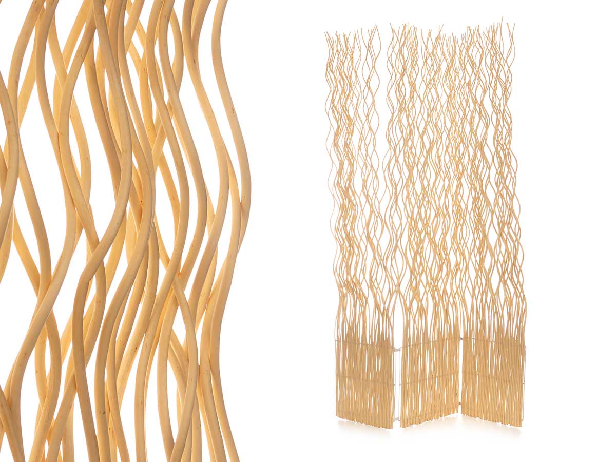 Folding screen 4 panels black