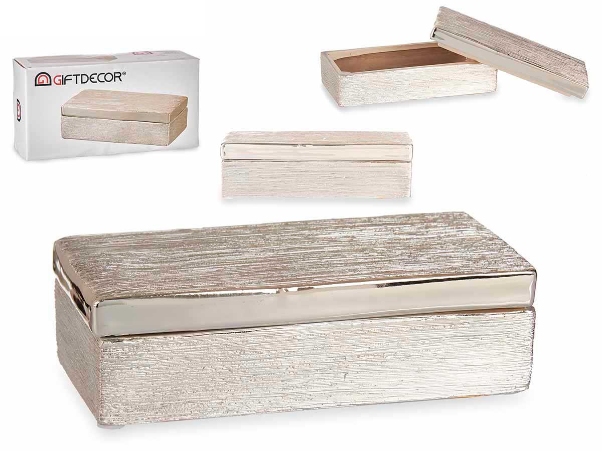 Joyero rectangular ceramica champagne