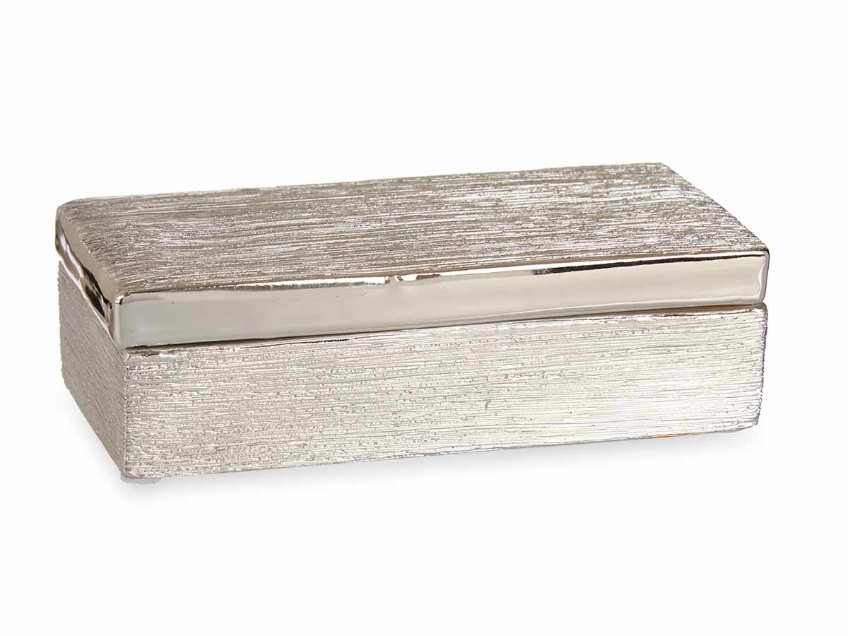 Joyero rectangular ceramica champagne - Imagen 2